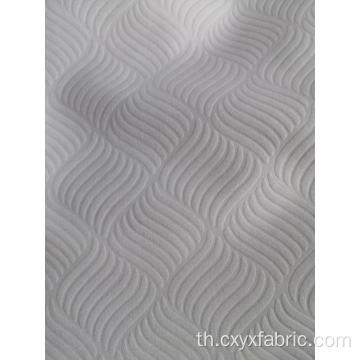 ผ้าโพลีเอสเตอร์ลายนูนสีขาวและไมโครไฟเบอร์